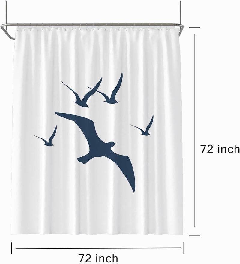 LLSCL Fabric Shower Curtain Liner with Magnets, Waterproof Hotel Quality, 72 x 72 Machine Washable - Image 5